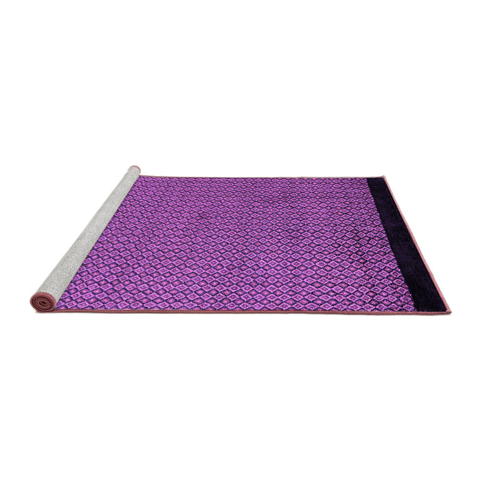 Sideview of Machine Washable Abstract Purple Modern Area Rugs, wshabs5166pur