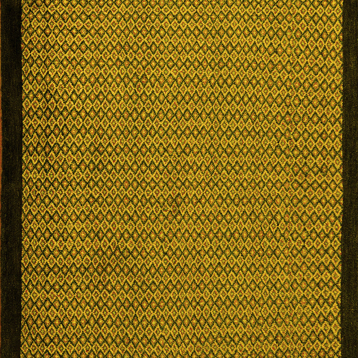 Square Machine Washable Abstract Yellow Modern Rug, wshabs5166yw