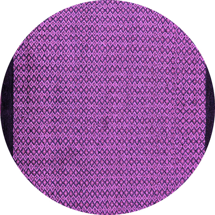 Round Machine Washable Abstract Purple Modern Area Rugs, wshabs5166pur