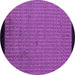 Round Machine Washable Abstract Purple Modern Area Rugs, wshabs5166pur