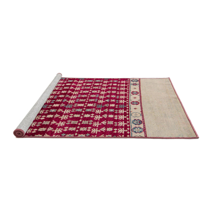 Sideview of Machine Washable Abstract Brown Rug, wshabs5167