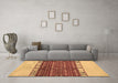 Machine Washable Abstract Brown Modern Rug in a Living Room,, wshabs5167brn