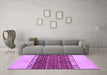 Machine Washable Abstract Purple Modern Area Rugs in a Living Room, wshabs5167pur