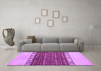 Machine Washable Abstract Purple Modern Rug, wshabs5167pur