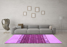 Machine Washable Abstract Purple Modern Area Rugs in a Living Room, wshabs5167pur