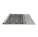 Sideview of Machine Washable Abstract Gray Modern Rug, wshabs5167gry