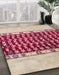 Machine Washable Abstract Brown Rug in a Family Room, wshabs5167