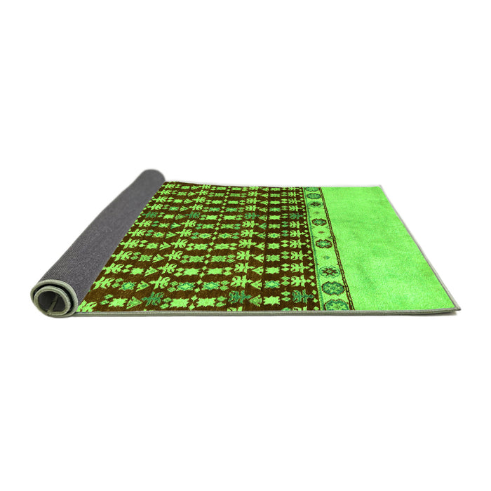 Sideview of Abstract Green Modern Rug, abs5167grn