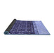 Sideview of Abstract Blue Modern Rug, abs5167blu