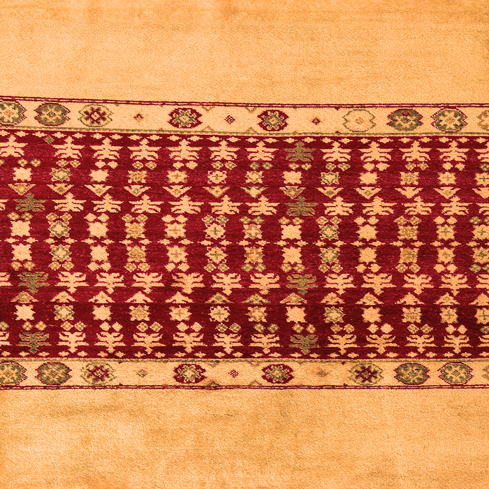 Square Abstract Orange Modern Rug, abs5167org