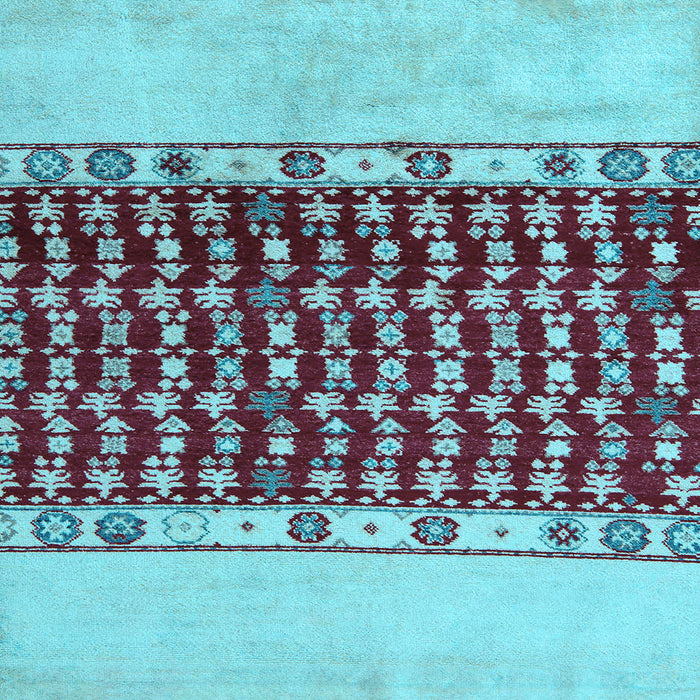 Square Machine Washable Abstract Light Blue Modern Rug, wshabs5167lblu