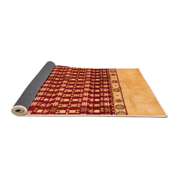 Sideview of Abstract Orange Modern Rug, abs5167org