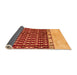 Sideview of Abstract Orange Modern Rug, abs5167org