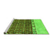 Sideview of Machine Washable Abstract Green Modern Area Rugs, wshabs5167grn