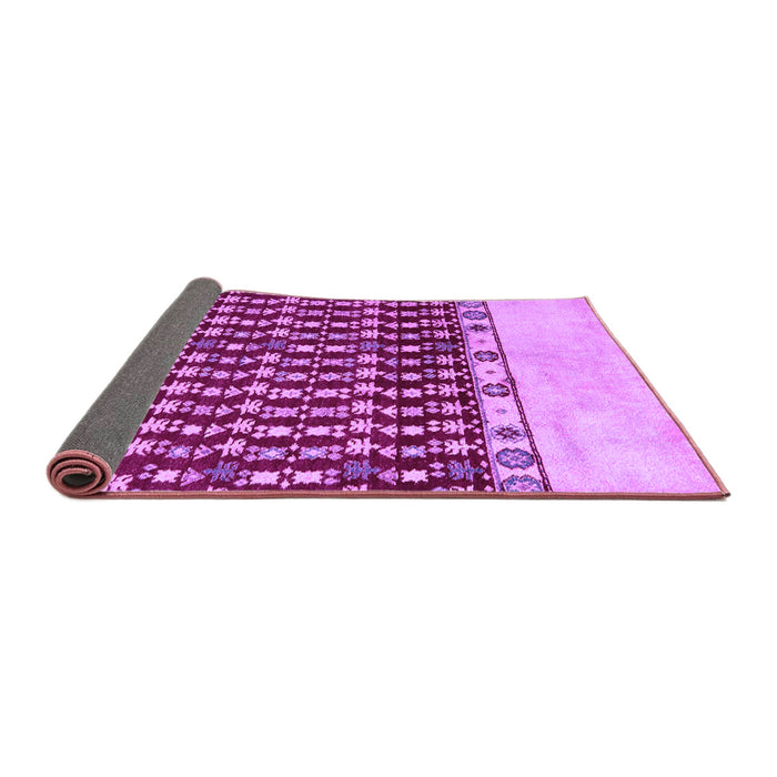 Sideview of Abstract Purple Modern Rug, abs5167pur
