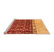 Sideview of Machine Washable Abstract Orange Modern Area Rugs, wshabs5167org