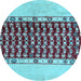 Round Abstract Light Blue Modern Rug, abs5167lblu