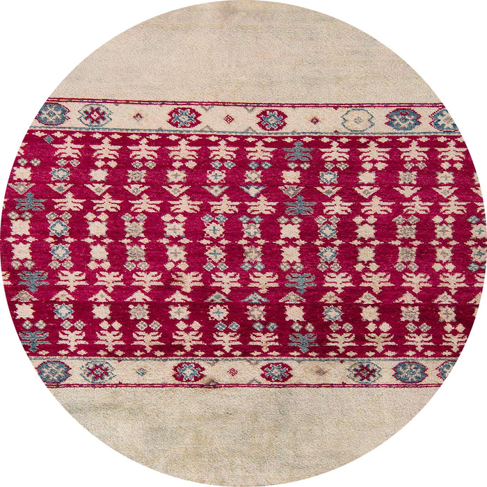 Round Abstract Brown Modern Rug, abs5167