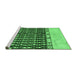 Sideview of Machine Washable Abstract Emerald Green Modern Area Rugs, wshabs5167emgrn