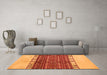 Machine Washable Abstract Orange Modern Area Rugs in a Living Room, wshabs5167org