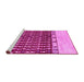 Sideview of Machine Washable Abstract Pink Modern Rug, wshabs5167pnk