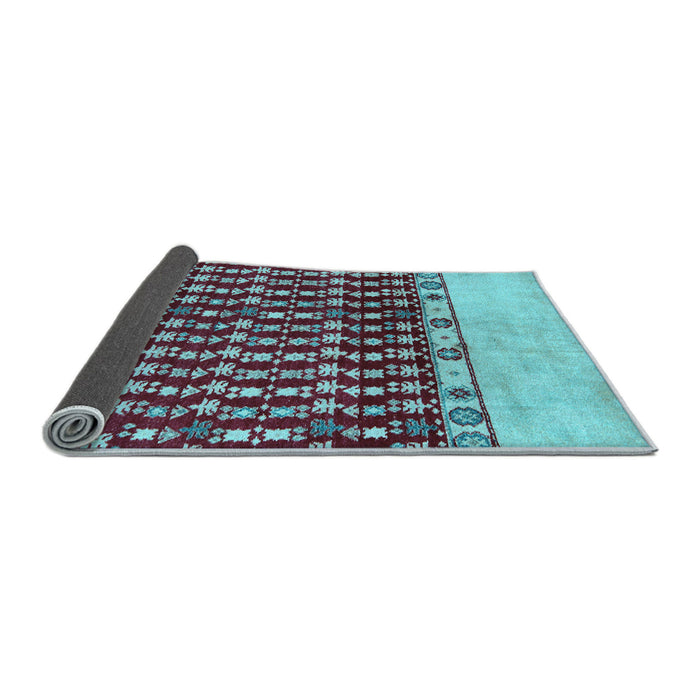 Sideview of Abstract Light Blue Modern Rug, abs5167lblu