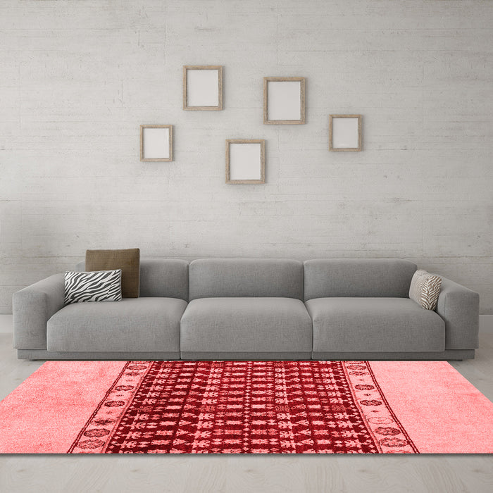 Modern Red Washable Rugs