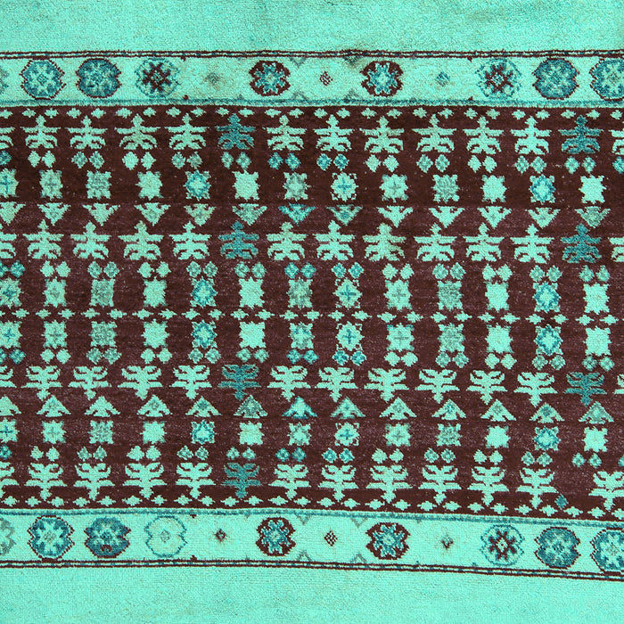 Machine Washable Abstract Turquoise Modern Area Rugs, wshabs5167turq