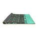 Sideview of Abstract Turquoise Modern Rug, abs5167turq