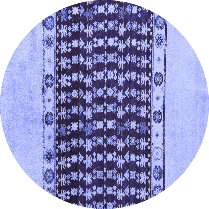 Round Machine Washable Abstract Blue Modern Rug, wshabs5167blu
