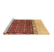 Sideview of Machine Washable Abstract Brown Modern Rug, wshabs5167brn