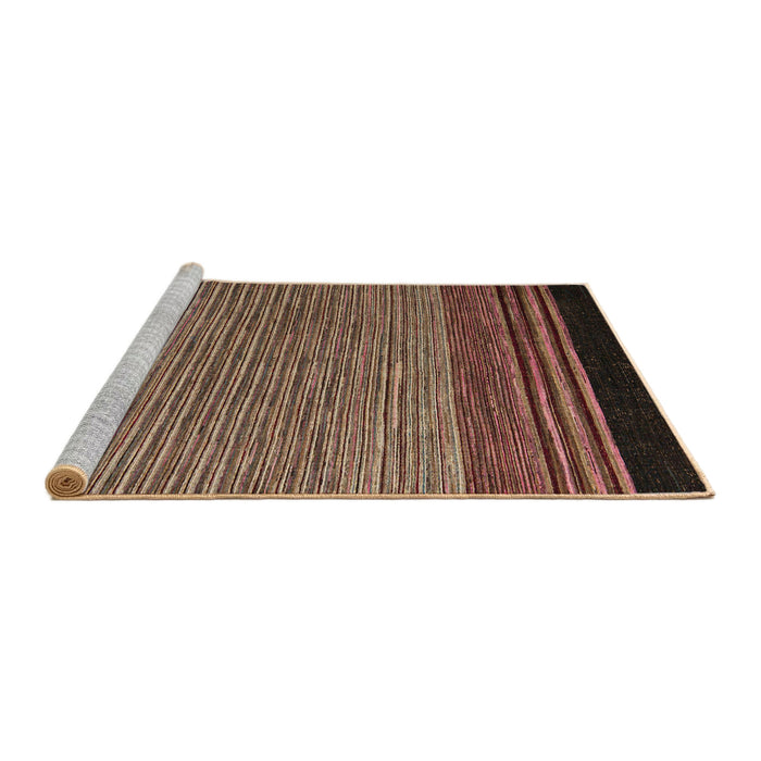 Sideview of Machine Washable Abstract Red Brown Rug, wshabs5168