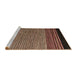 Sideview of Machine Washable Abstract Red Brown Rug, wshabs5168