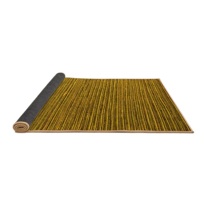 Sideview of Abstract Yellow Modern Rug, abs5168yw