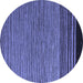 Round Abstract Blue Modern Rug, abs5168blu