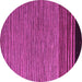 Round Machine Washable Abstract Pink Modern Rug, wshabs5168pnk