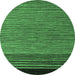 Round Abstract Emerald Green Modern Rug, abs5168emgrn