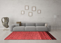 Machine Washable Abstract Red Modern Rug, wshabs5168red