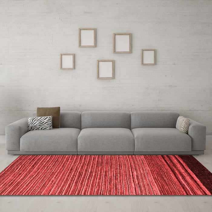 Modern Red Washable Rugs