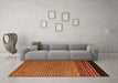 Machine Washable Abstract Orange Modern Area Rugs in a Living Room, wshabs5168org