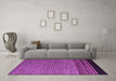 Machine Washable Abstract Purple Modern Area Rugs in a Living Room, wshabs5168pur