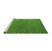 Sideview of Machine Washable Abstract Green Modern Area Rugs, wshabs5168grn