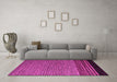 Machine Washable Abstract Pink Modern Rug in a Living Room, wshabs5168pnk