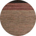 Round Abstract Red Brown Modern Rug, abs5168