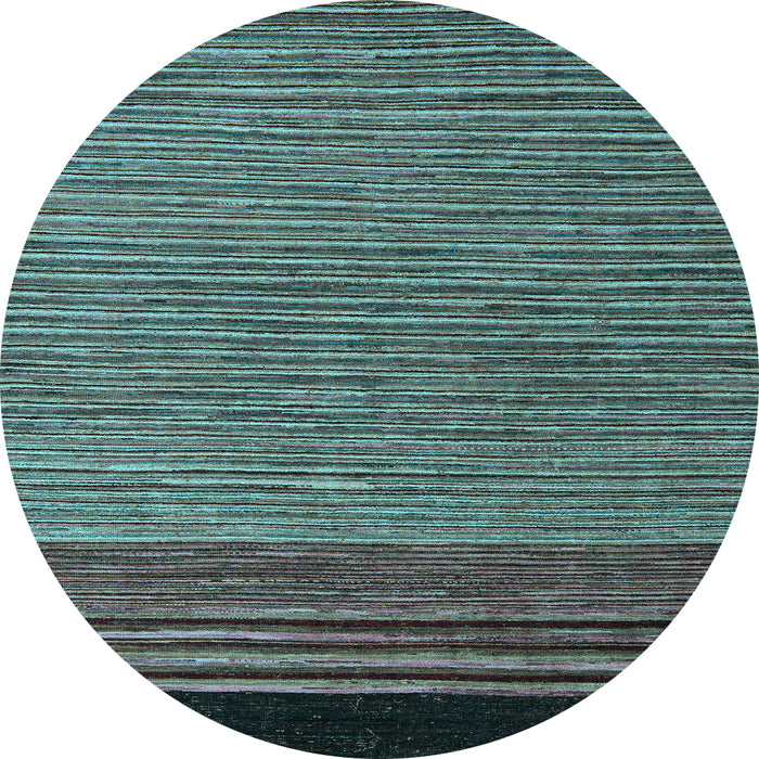 Round Machine Washable Abstract Light Blue Modern Rug, wshabs5168lblu