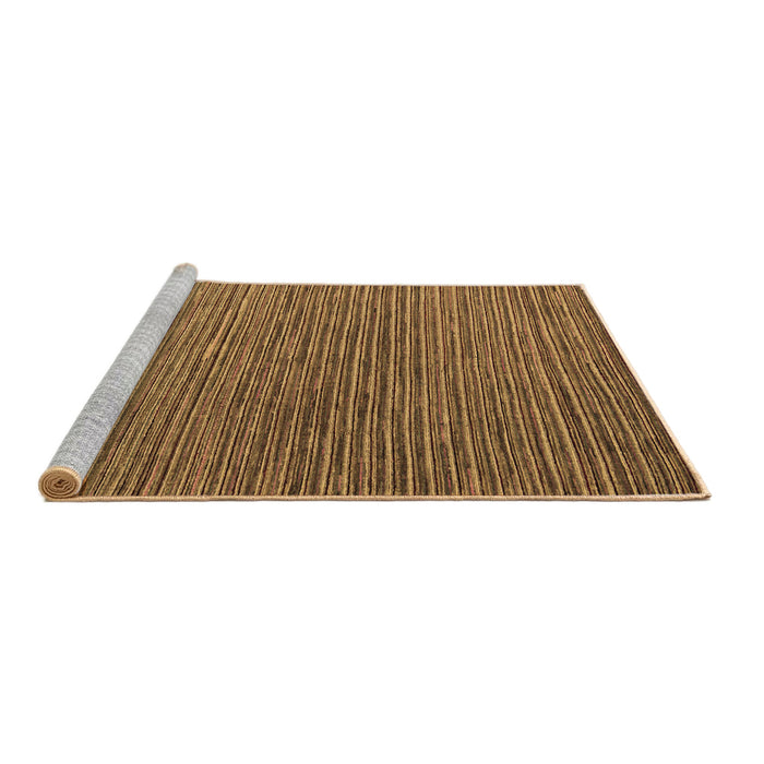 Sideview of Machine Washable Abstract Brown Modern Rug, wshabs5168brn