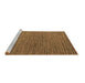 Sideview of Machine Washable Abstract Brown Modern Rug, wshabs5168brn