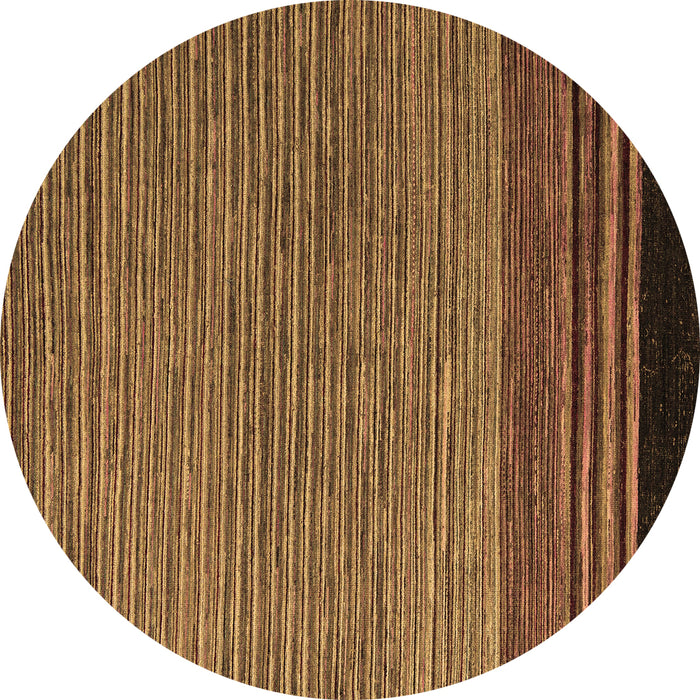 Round Machine Washable Abstract Brown Modern Rug, wshabs5168brn