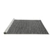 Sideview of Machine Washable Abstract Gray Modern Rug, wshabs5168gry