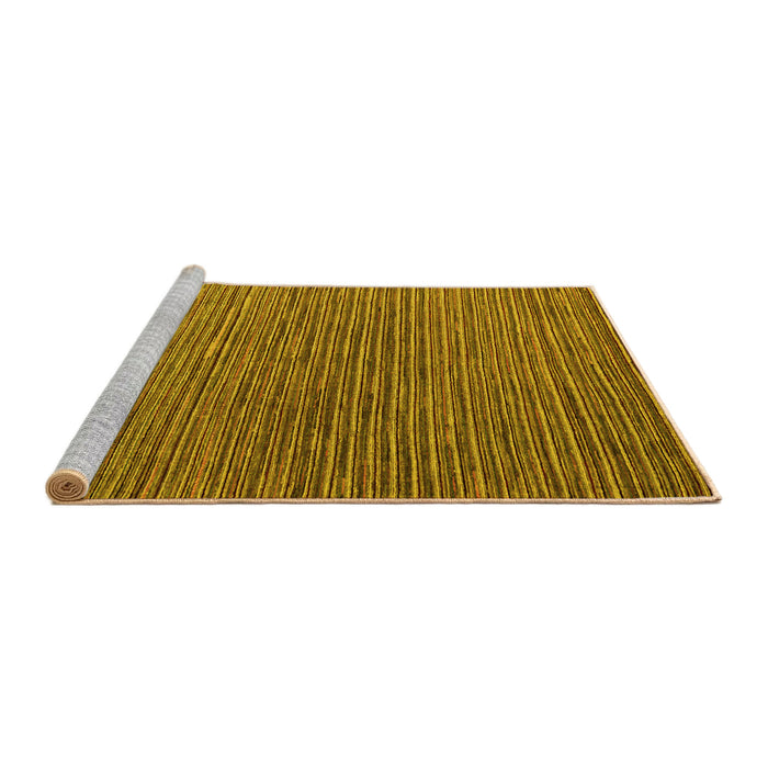 Sideview of Machine Washable Abstract Yellow Modern Rug, wshabs5168yw